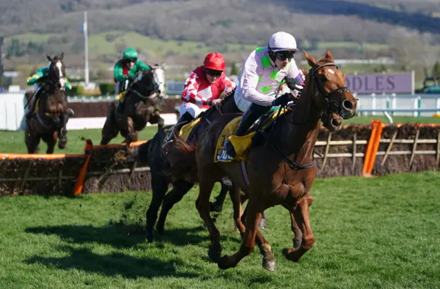 Vauban on the way to winning the Triumph Hurdle at the Cheltenham Festival