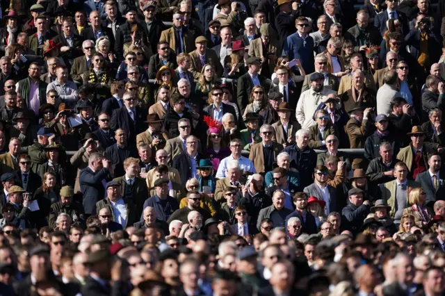 Packed Cheltenham crowds on Gold Cup day