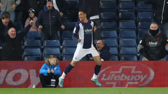 Callum Robinson celebrates West Brom goal