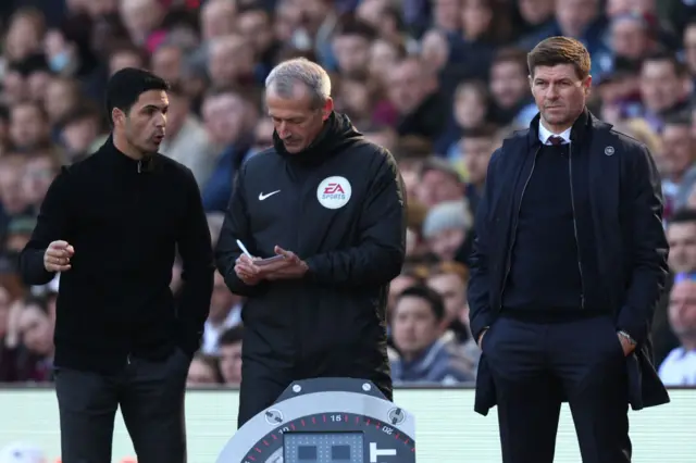 Mikel Arteta and Steven Gerrard