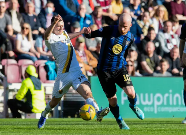 Livingston's Jason Holt and Hearts' Liam Boyce