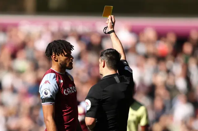 Aston Villa's Tyrone Mings booked