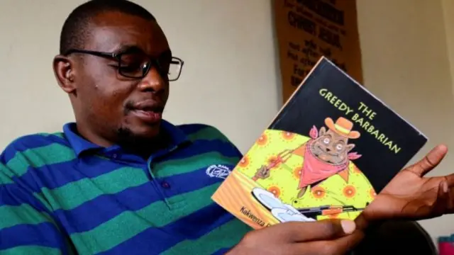 Ugandan author of "Greedy Barbarian" Kakwenza Rukirabashaija