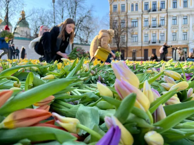 Tulips in St Sophia’s square, Kyiv