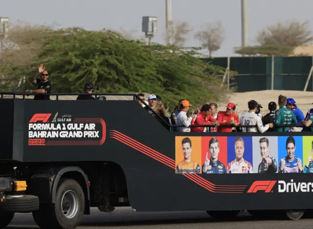 Lewis Hamilton stands apart from other F1 drivers on the pre-race parade