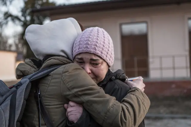 Refugees from Donbas are being hosted in a camping village for children in the countryside in Novomoskovsk, Ukraine