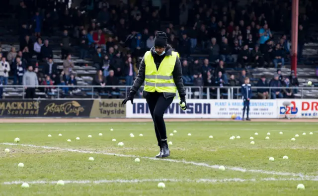 Tennis balls on the park at Dens