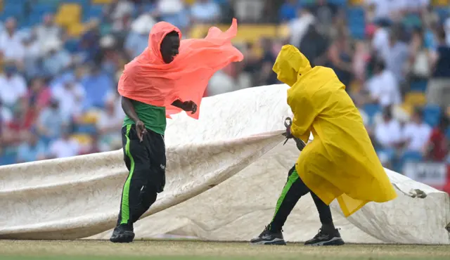 Groundstaff bring on covers