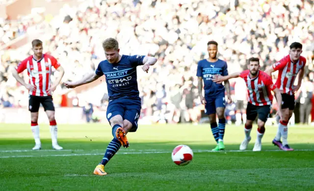 Kevin de Bruyne scores penalty