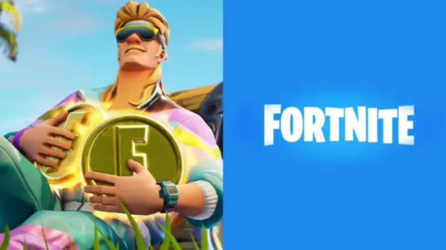 Fortnite character and logo