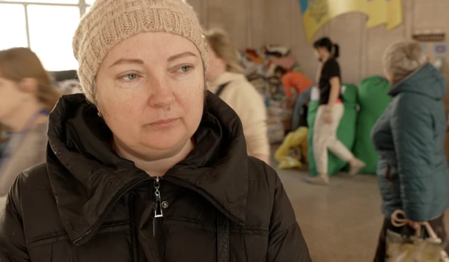 Olga, an internal Ukrainian refugee, in Dnipro