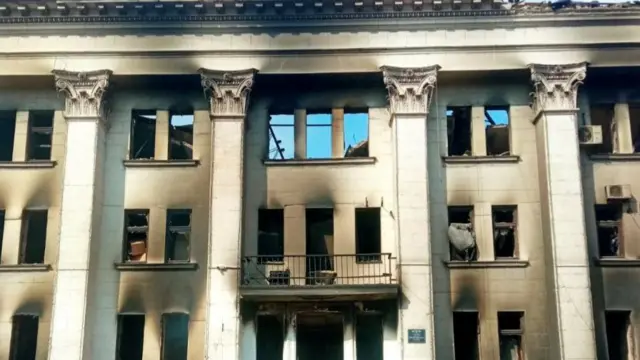 Damaged Mariupol Theatre