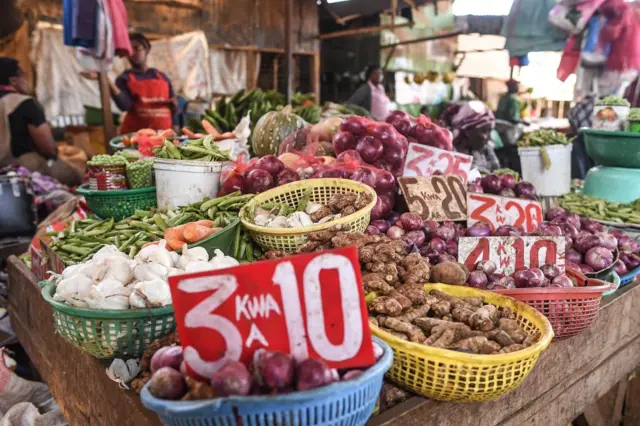 Food at Kenyan market