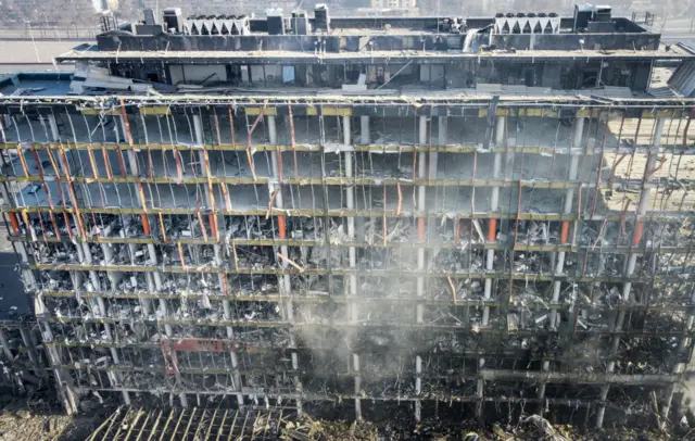 Ruins of Kyiv shopping centre