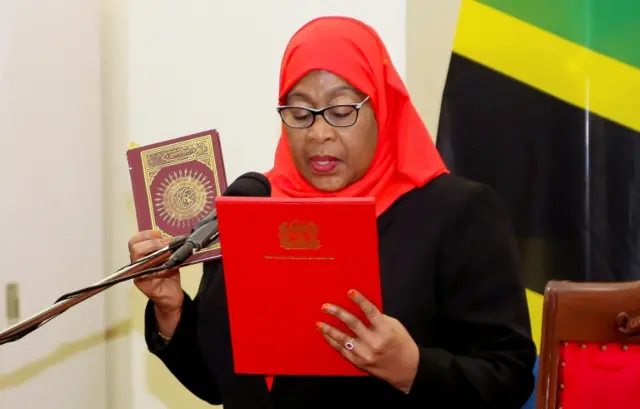 Tanzania"s president, Samia Suluhu Hassan