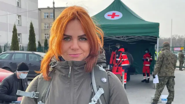 Patrycja, 26, signing up for the Polish Territorial Defence Forces