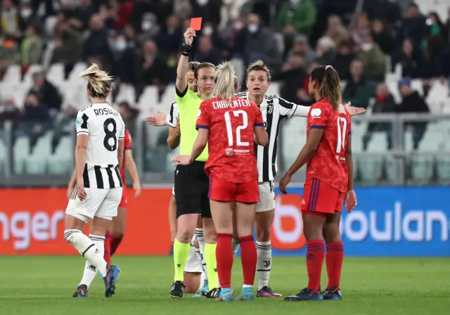 Carpenter gets red card