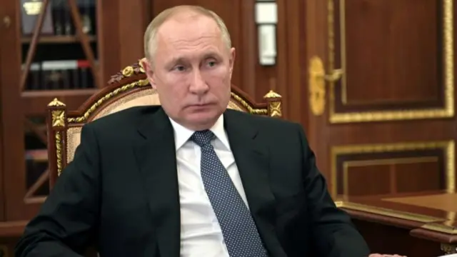 Russian President Vladimir Putin in Moscow, 22 March 2022