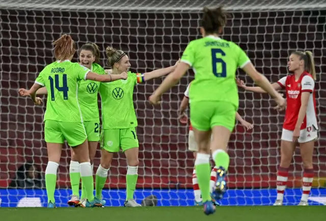 Wolfsburg celebrate