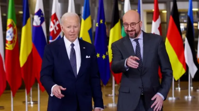 US President Joe Biden and European Council President Charles Michel