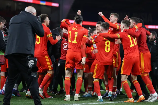 Wales celebrate