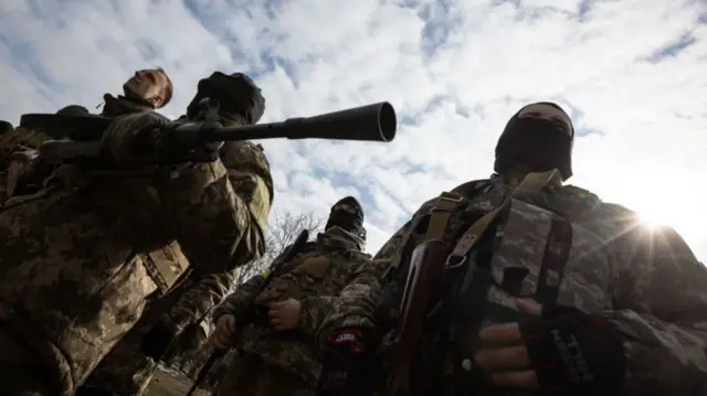 Members of Ukraine's Territorial Defence Forces