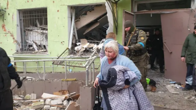 A maternity and children’s hospital in Mariupol was bombed