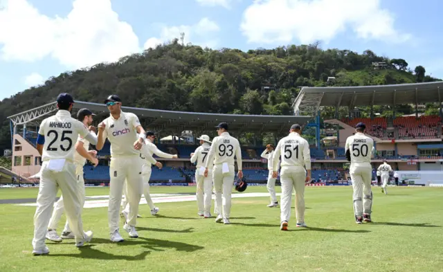 England take to field