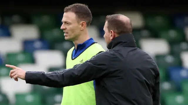 Jonny Evans and Ian Baraclough