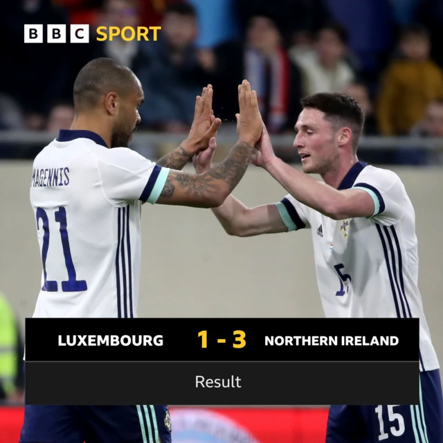 Luxembourg 1-3 Northern Ireland