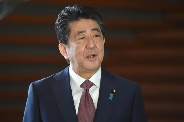 Former Japanese prime minister Shinzo Abe