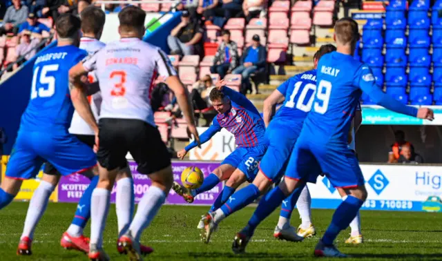 Reece McAlear scores for Caley Thistle