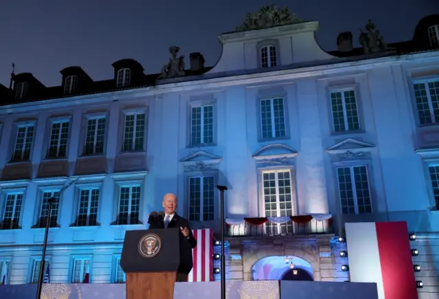 President Biden speaks in Warsaw