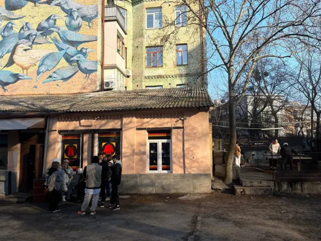 A coffee shop in central Kyiv