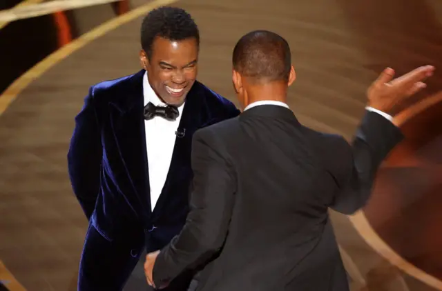 Will Smith slapping Chris Rock