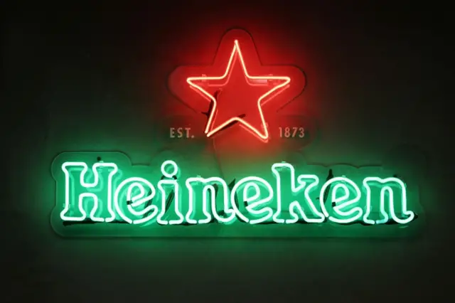 A Heineken sign