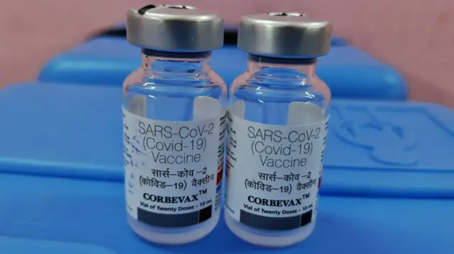 Two Corbevax vials