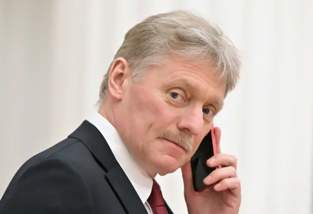 Kremlin spokesman Dmitry Peskov attends a news conference in Moscow, Russia February 18, 2022.