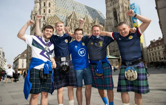 Scotland fans could outnumber home supporters this evening