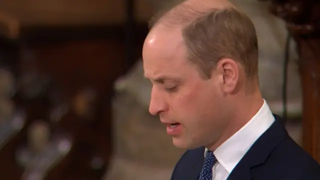 Prince William attends Prince Philip's thanksgiving service