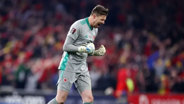 Wayne Hennessey celebrating