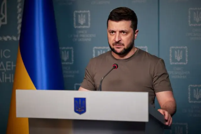 President Zelensky, speaking on Tuesday night