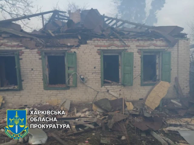 Kharkiv's regional office said the strike killed one person who was recovered from the rubble.