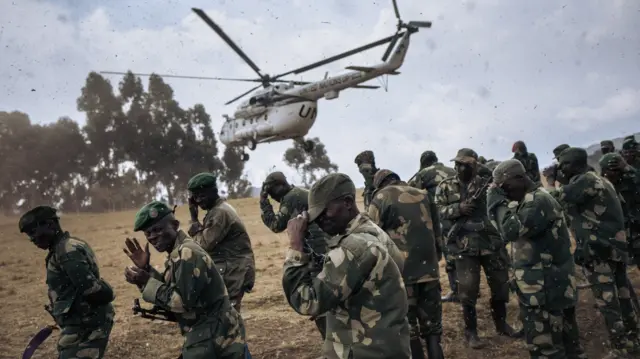 Congolese army soldiers in South Kivu