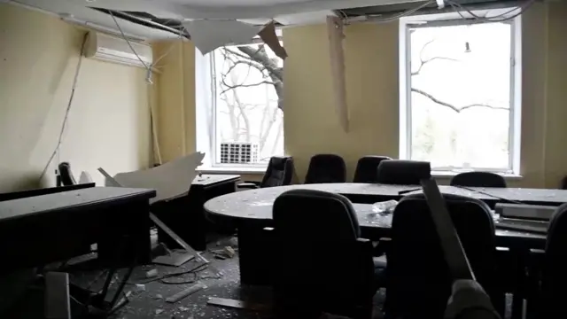 A damaged room