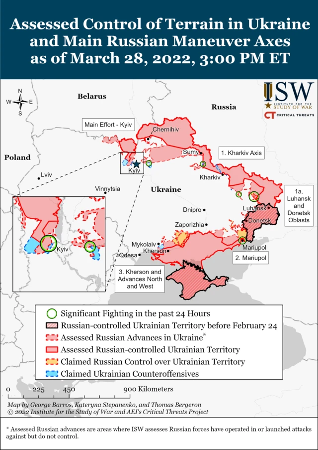 Russian advances in Ukraine