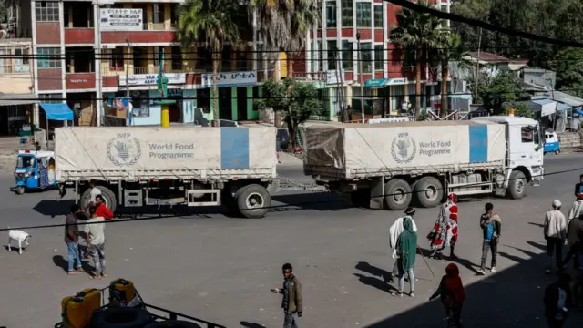 WFP truck heading to Tigray in Ethiopoia