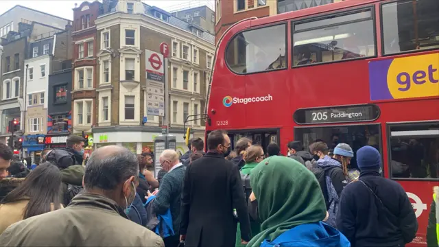 Liverpool St packed buses