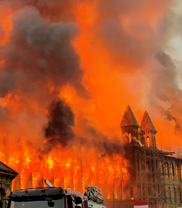 Fire at mill