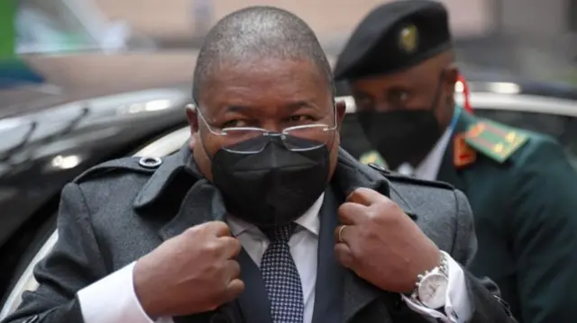 Mozambique"s President Filipe NyusI